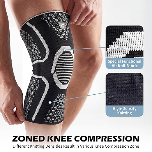 GOOGAH Knee Compression braces 2-Pack - Pain Relief Support for Arthritis, ACL & Meniscus Tears | Breathable Nylon Knee Sleeves for Men & Women | Sizes XXS-2XL