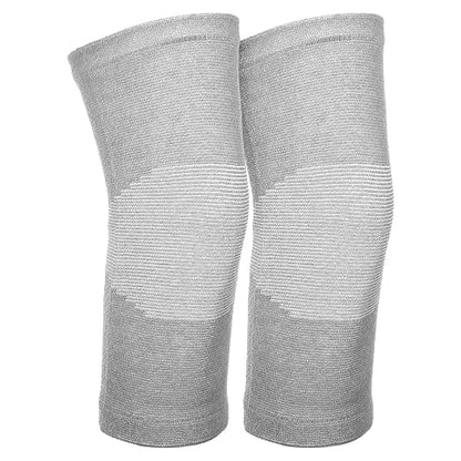 2 PCS Bamboo Charcoal Knee Sleeve Compression Knee Sleeve Elastic Thicken Warm Knees Brace for Arthritis Pain Enhanced Comfort Running Cycling Ski Dance Men Women (X-Large)