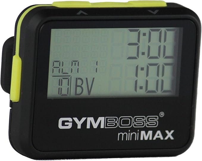 Gymboss miniMAX Interval Timer and Stopwatch - Black/Yellow