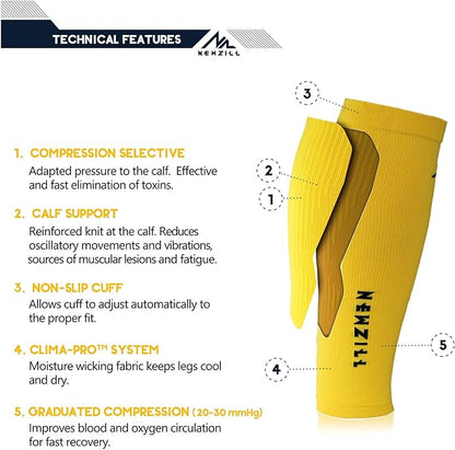 NEWZILL Compression Calf Sleeves (20-30mmHg) for Men & Women Perfect Option to Compression Socks for Running Travel Nursing