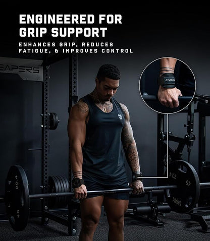 Gymreapers GripLink D-Ring Lifting Wrist Straps