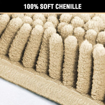 H.VERSAILTEX Microfiber Bath Rugs Chenille Floor Mat Ultra Soft Washable