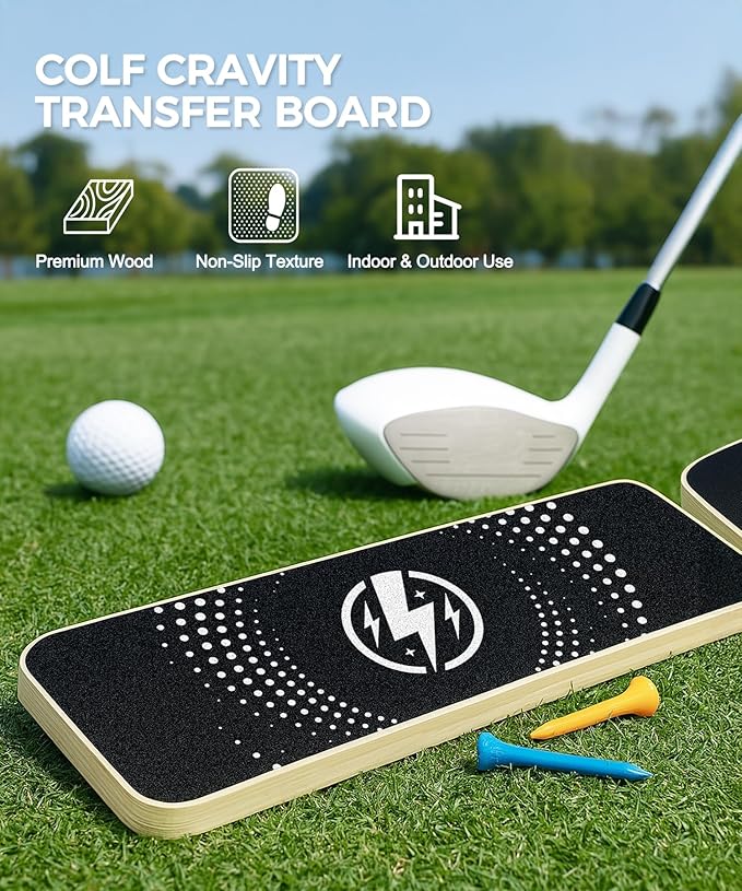 Golf Pressure Plate, Gravity Transfer Board Training Aid to Weight Shift Golf Training Aid for Indoor Practice, Golf Swing Speed Trainer for Beginners Correct Swing Sequence Tempo