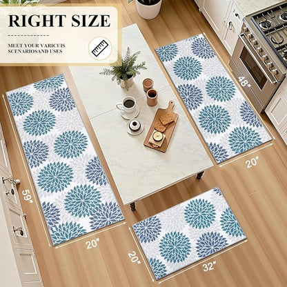 Ileading Boho Kitchen Rugs Sets 3 Piece