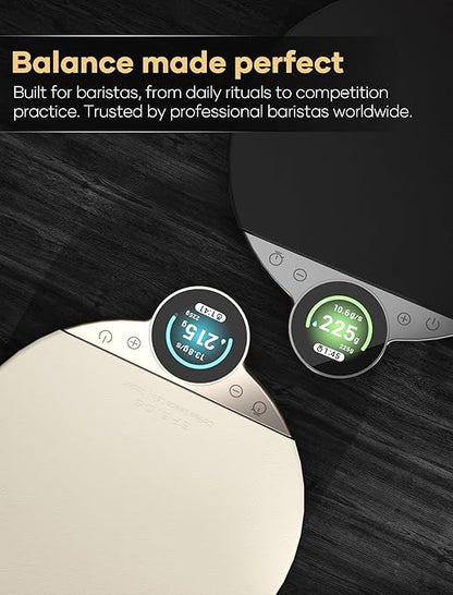 Cocinare Balance Pro Smart Coffee Scale with Timer and Water Flow Rate, Espresso Scale for Pour Over and Barista Brewing, Brew Assist Mode, 0.05g Precision, 3.5kg Digital Scale, App Control (Silver)