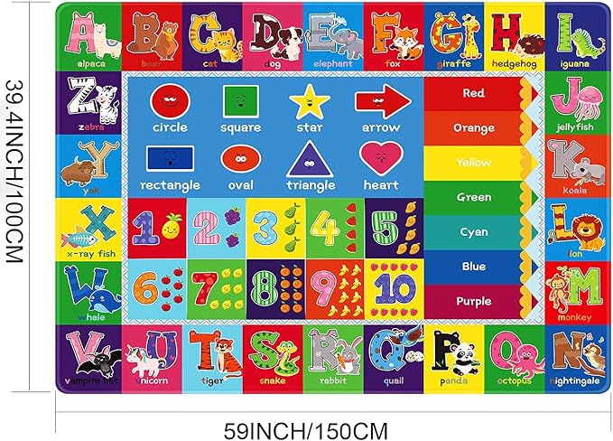3X5 ABC Kids Rugs for Playroom