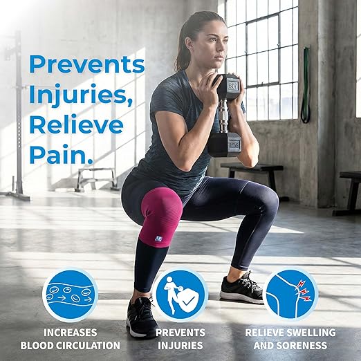 LP 647 Knee Brace For Arthritis Pain, Knee Pain Relief, Injury Recovery - Knee Sleeve For Weightlifting, Basketball, Hiking, Biking, Running, For Men Women (Burgundy, M, 1pcs)