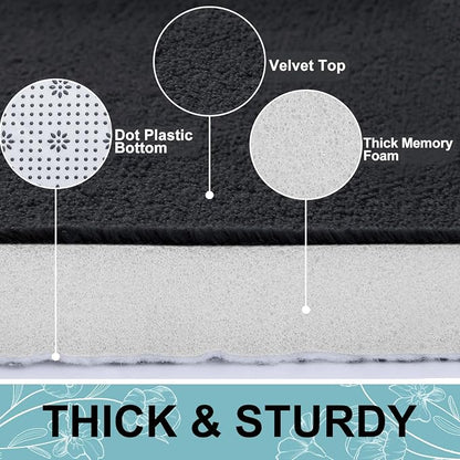 Smiry Memory Foam Bath Mat 30x20, Extra Soft and Absorbent Bathroom Mats