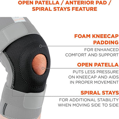 Ergodyne Large Black ProFlex 620 Neoprene Knee Sleeve