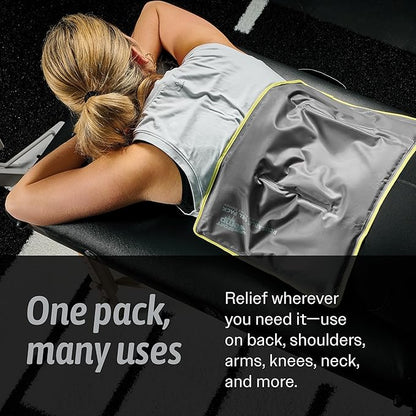 Hot & Cold Reusable Gel Packs (XL, 1 Pack) Flexible Soft Compress - Ice & Heat Therapy for Injuries, Back, Shoulder, Hip, Knee, Joint Pain, Swelling, Bruises, Post Surgery - Sport Temp