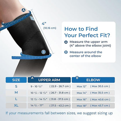 LP SUPPORT 668 Compression Arm Sleeve for Workouts, Sports & Weightlifting, Golf and Tennis Elbow Pain relief for Men & Women