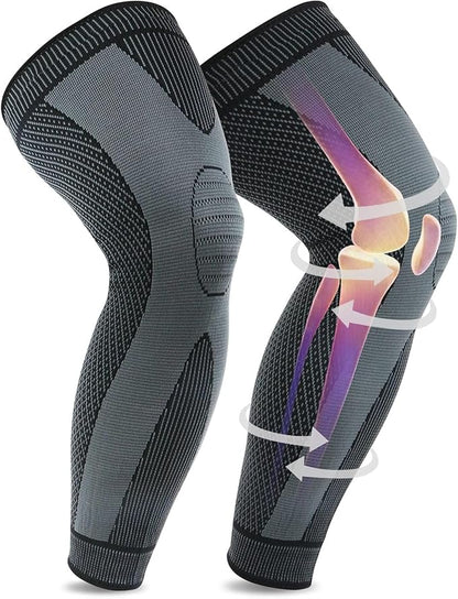 beister Full Leg Sleeve, Knee Braces for Knee Pain Women & Men, Knee Compression Sleeves, Knee Support for Meniscus Tear, ACL, Arthritis, Joint Pain Relief,Sport (Pair)