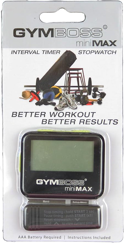Gymboss miniMAX Interval Timer and Stopwatch - Black/Yellow