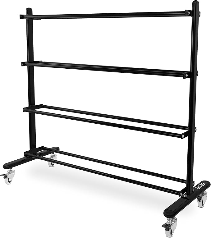 Valor Fitness 4-Tier Exercise Ball Storage Rack with Wheels – Holds Up to 20 Medicine, Slam, and Wall Balls – Durable Home Gym Organizer