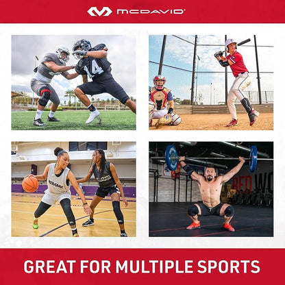 McDavid Elite Knee Sleeve with Gel Pad and Stays. Compression Knee Patella Support for Knee Pain Relief. Engineered Elastic. For Men and Women. Left or Right Leg. Black or Grey.
