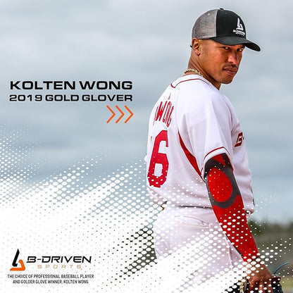 B-Driven Sports Graduated Compression Arm Sleeves, Medical Grade 20-30mmHg, For Baseball, Basketball, and more - 4 Colors