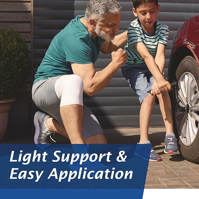 Actimove Everyday Supports Mild Knee Support - Mild Support, Lightweight, Easy to Apply for Slightly Swollen and Aching Knees – White, Small