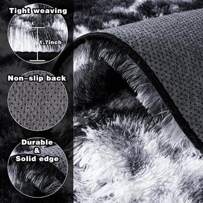 Area Rugs for Living Room 6x9, Ultra Soft Fluffy Rug for Bedroom, Modern Shaggy
