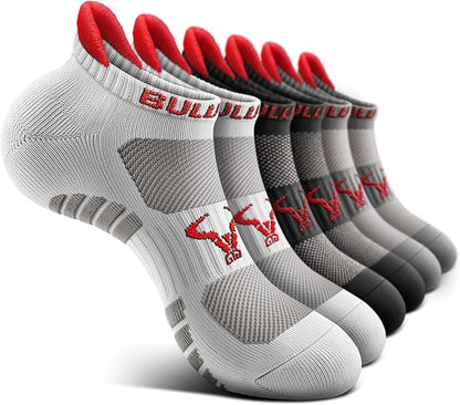 BULLIANT Men Running Socks,Active Ankle Socks No Show For Men With Cushioned Footbed Arch Support Breathable Wicking
