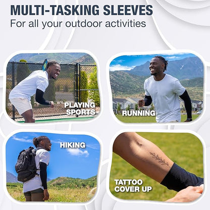 SportsTrail Cooling Arm Sleeves for Men & Women – Breathable, UV Sun Protection, Sports Arm Sleeves for Women, Men & Youth