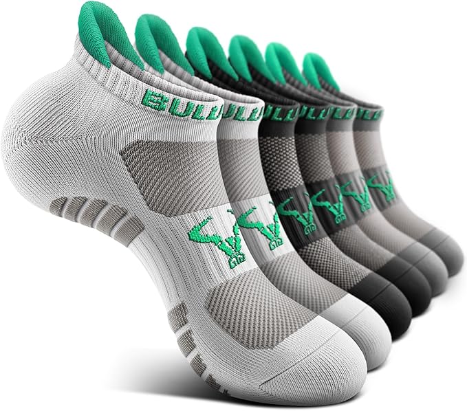 BULLIANT Men Running Socks,Active Ankle Socks No Show For Men With Cushioned Footbed Arch Support Breathable Wicking