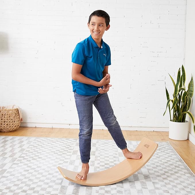 ECR4Kids Balance Board, Montessori Toy, Natural