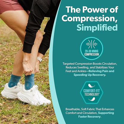 BraceAbility Neuropathy Socks (Pair) - Peripheral Neuritis Compression Diabetic Toeless Foot Sleeves for Nerve Damage Pain in Feet, Ankle Gout, Plantar Fasciitis Relief Brace for Men and Women (Lilac - Standard - 1 Pair, Large)