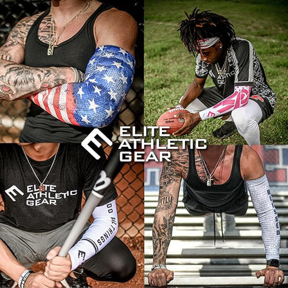 Elite Athletic Gear Faith Compression Arm Sleeve – Cross & Bible Verse – Youth & Adult – Sports & Fitness – Sold Individually