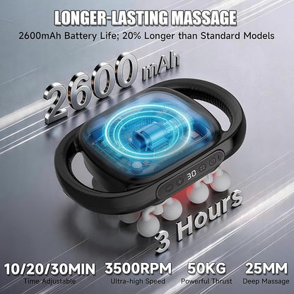 New 16 Head Massage Gun Deep Tissue,Percussion Massager with 10/20/30 Min Timer Settings,Electric Massage Tool 20 Levels & 9 Modes for Back/Shoulder/Hand/Leg/Foot Full Body Muscle Pain Relief
