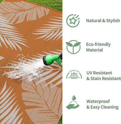 GENIMO Outdoor Rug 6' x 9' Waterproof