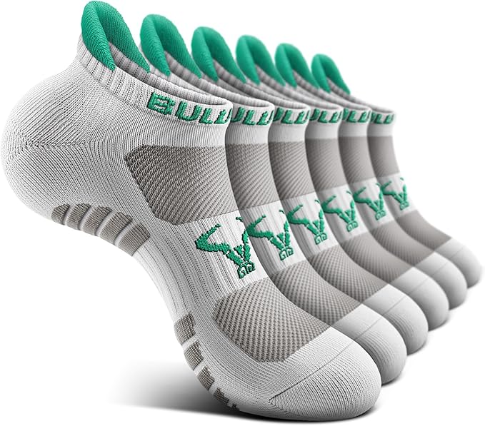 BULLIANT Men Running Socks,Active Ankle Socks No Show For Men With Cushioned Footbed Arch Support Breathable Wicking