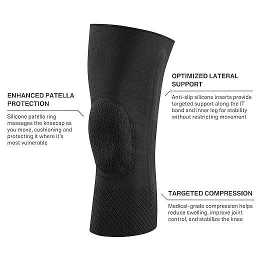 CEP Max Support Compression Knee Sleeve, Black, Unisex, XS