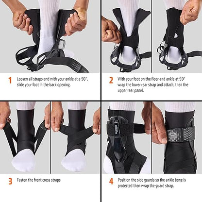 Shock Doctor L3 ZR Ankle Brace Right Black S