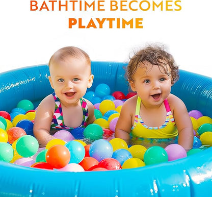 Playz Soft Plastic Mini Ball Pit Balls 500 Count - w/ 8 Vibrant Colors - Crush Proof, No Sharp Edges, Non Toxic, Phthalate & BPA Free for Baby Toddler Ball Pit, Play Tents & Tunnels Indoor & Outdoor