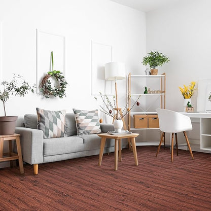 Sorbus 80 Sq. Ft. Wood Grain Floor Tiles Foam Mat EVA Interlocking Mats Tile 3/8-Inch Thick Flooring Wood Puzzle Exercise Mats w/Borders - Home Playroom Basement, Apartment, Trade Show, Baby, Dance
