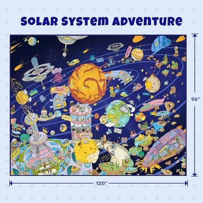 Hazo Haus Galaxy 8x10 Educational Kids Rug