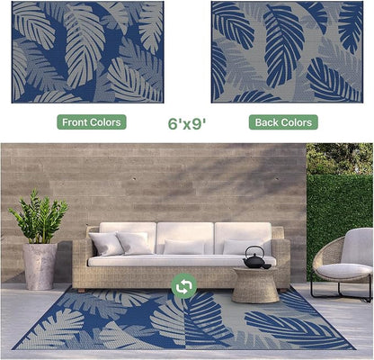 GENIMO Waterproof Outdoor Rug 6' x 9'