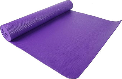 Fitvids All Purpose 1/4-Inch High Density Anti-Tear Exercise Yoga Mat with Carrying Strap, Multiple Colors