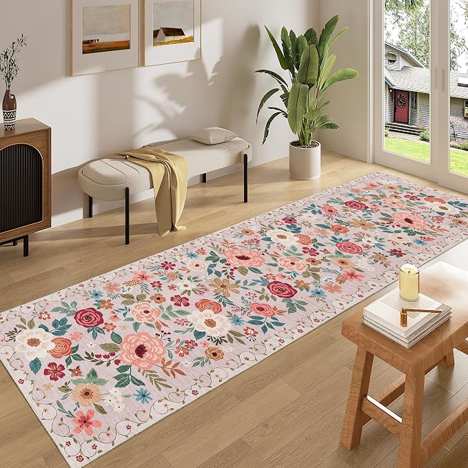 DUKINO 2x8 Runner Rug for Hallway, Washable Kitchen Runner Rug