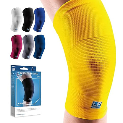 LP 647 Knee Brace For Arthritis Pain, Knee Pain Relief, Injury Recovery - Knee Sleeve For Weightlifting, Basketball, Hiking, Biking, Running, For Men Women (Yellow, M, 1pcs)