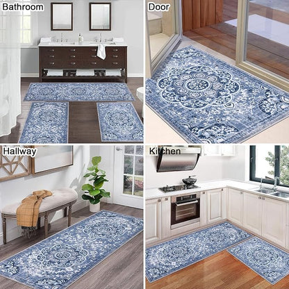 Ileading Boho Kitchen Rugs Sets 3 Piece