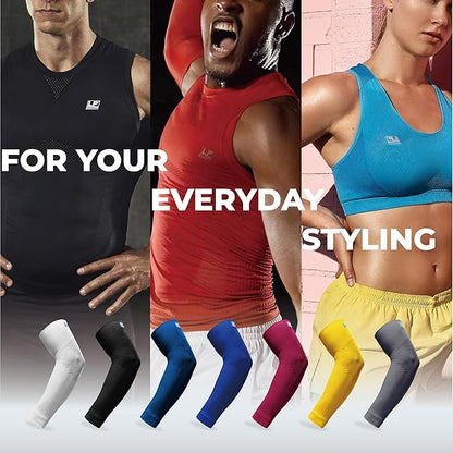 LP SUPPORT 668 Compression Arm Sleeve for Workouts, Sports & Weightlifting, Golf and Tennis Elbow Pain relief for Men & Women