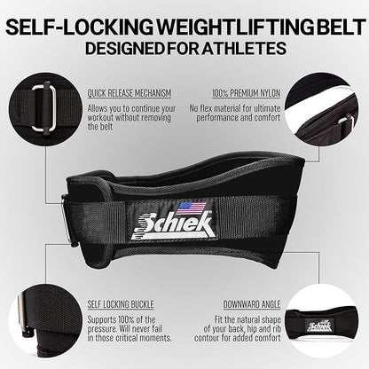 Schiek Sports Model 2004 Nylon 4 3/4" Weight Lifting Belt