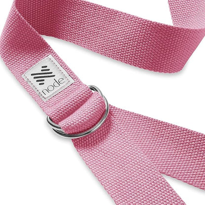 7-1/2' Yoga Strap for Stretching, Woven Cotton Blend Yoga Strap with Adjustable D-Ring Buckle for Exercise, Therapy and Fitness
