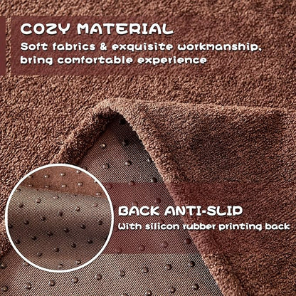 MYSKY HOME Sofa Covers Washable Couch Cover for Dogs Sofa Cover Furniture Protector Sofa Slipcovers for Dogs Water Resistant Furniture Protector Cover, Soft Non Slip Sofa Covers, 91" x 134", Chocolate