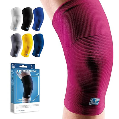 LP 647 Knee Brace For Arthritis Pain, Knee Pain Relief, Injury Recovery - Knee Sleeve For Weightlifting, Basketball, Hiking, Biking, Running, For Men Women (Burgundy, M, 1pcs)