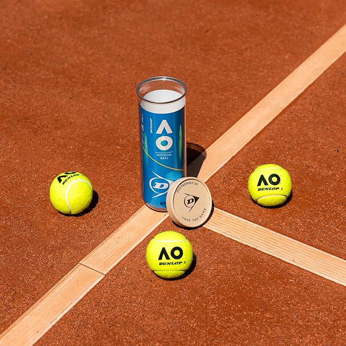Dunlop Tennis Ball Australian Open Tennis Ball - for Sand, Hard Court and Turf
