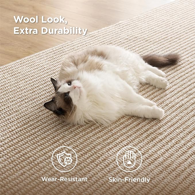 Bedsure 8x10 Faux Wool Area Rugs