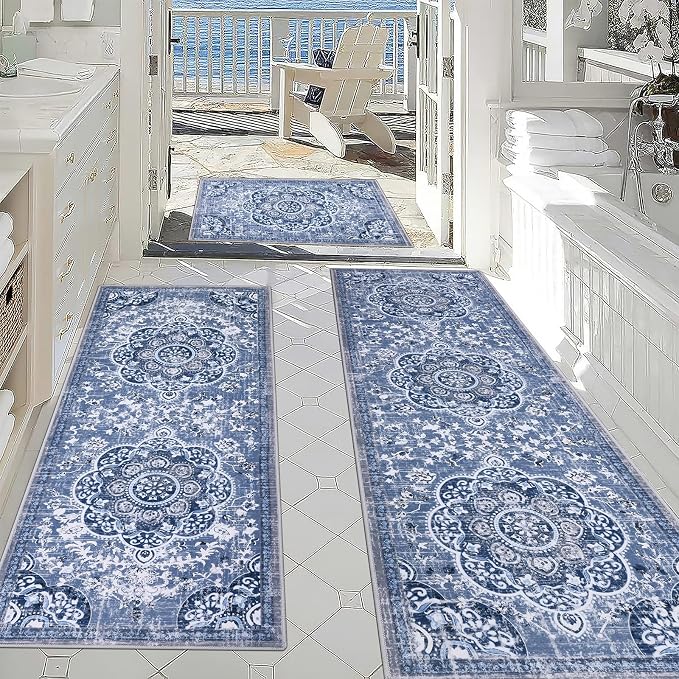 Ileading Boho Kitchen Rugs Sets 3 Piece